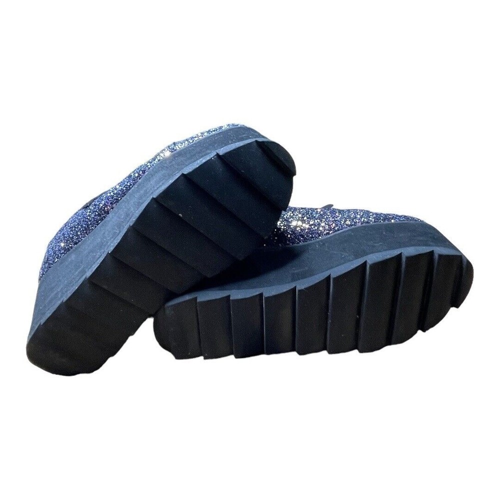 N.Y.L.A. Black Glitter Platform Sneakers - Picture 8 of 9